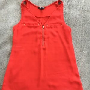 Express sleeveless red blouse, size XS